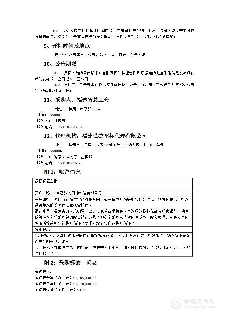 福建省总工会安全运维服务项目