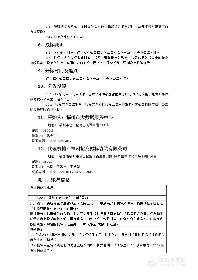 福州市政务数据中心运维管理服务项目