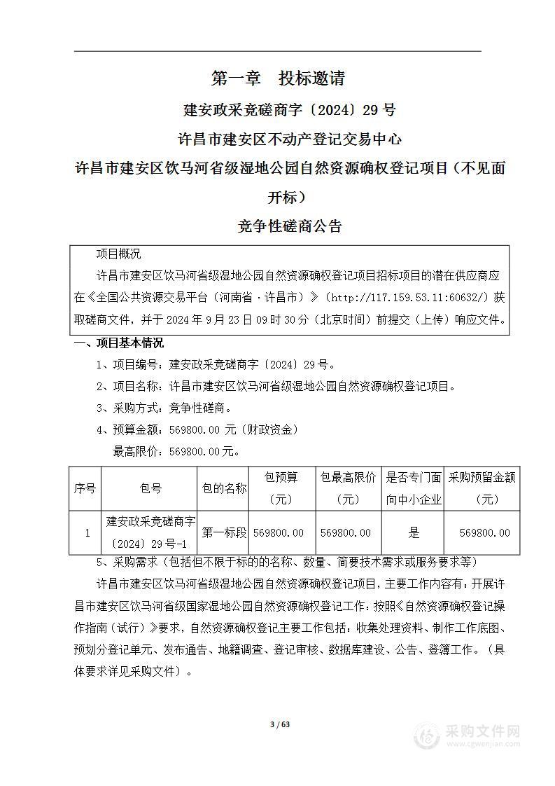 许昌市建安区饮马河省级湿地公园自然资源确权登记项目