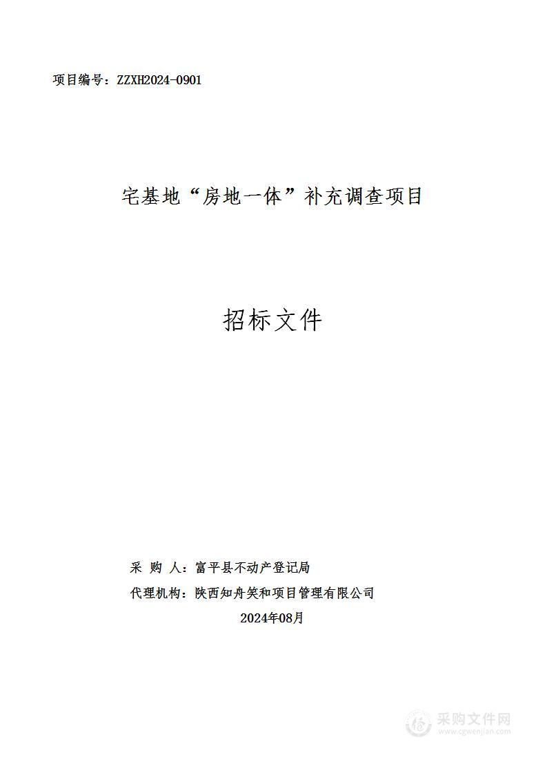 宅基地“房地一体”补充调查项目