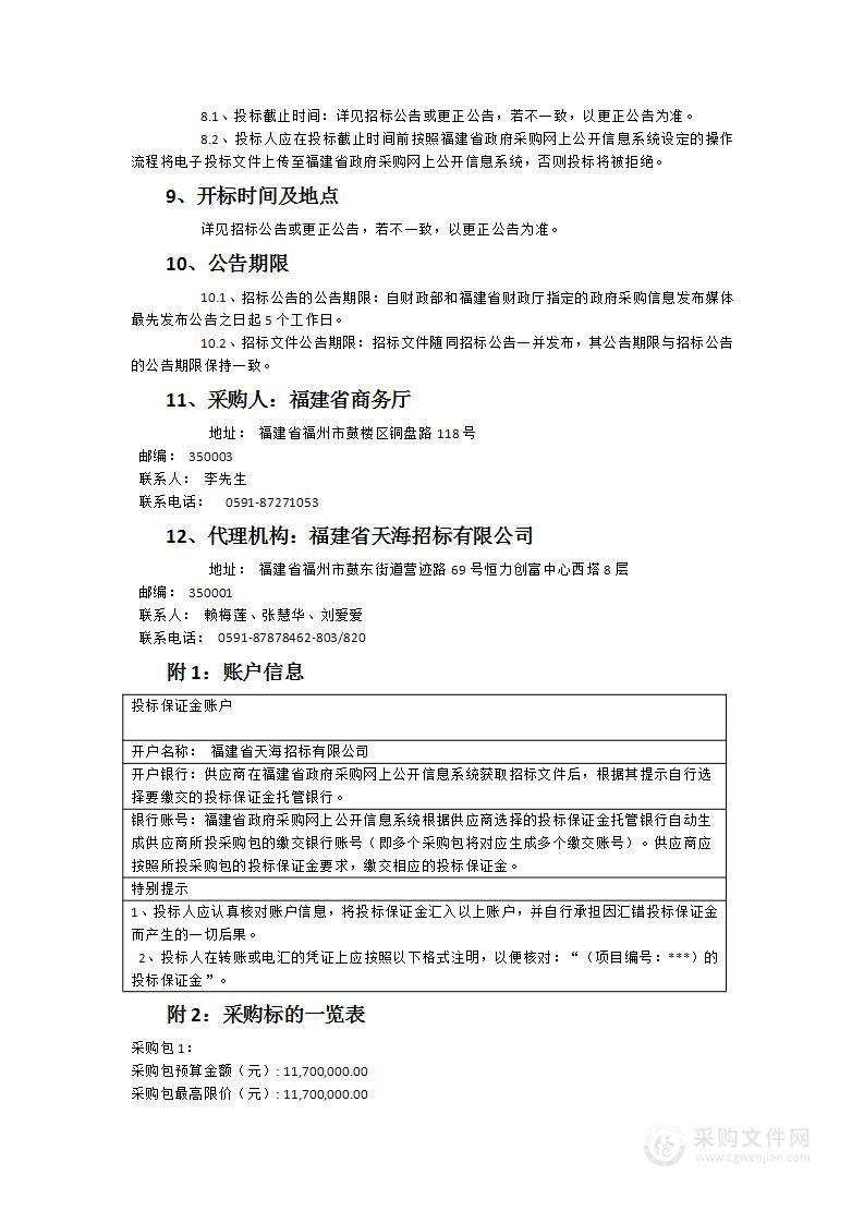 2024年度福建省电子口岸公共平台（省国际贸易单一窗口）运维服务项目