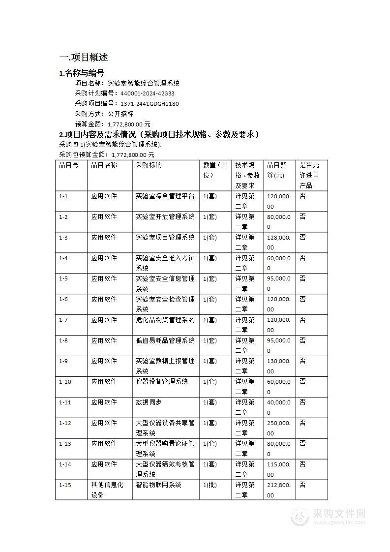 实验室智能综合管理系统