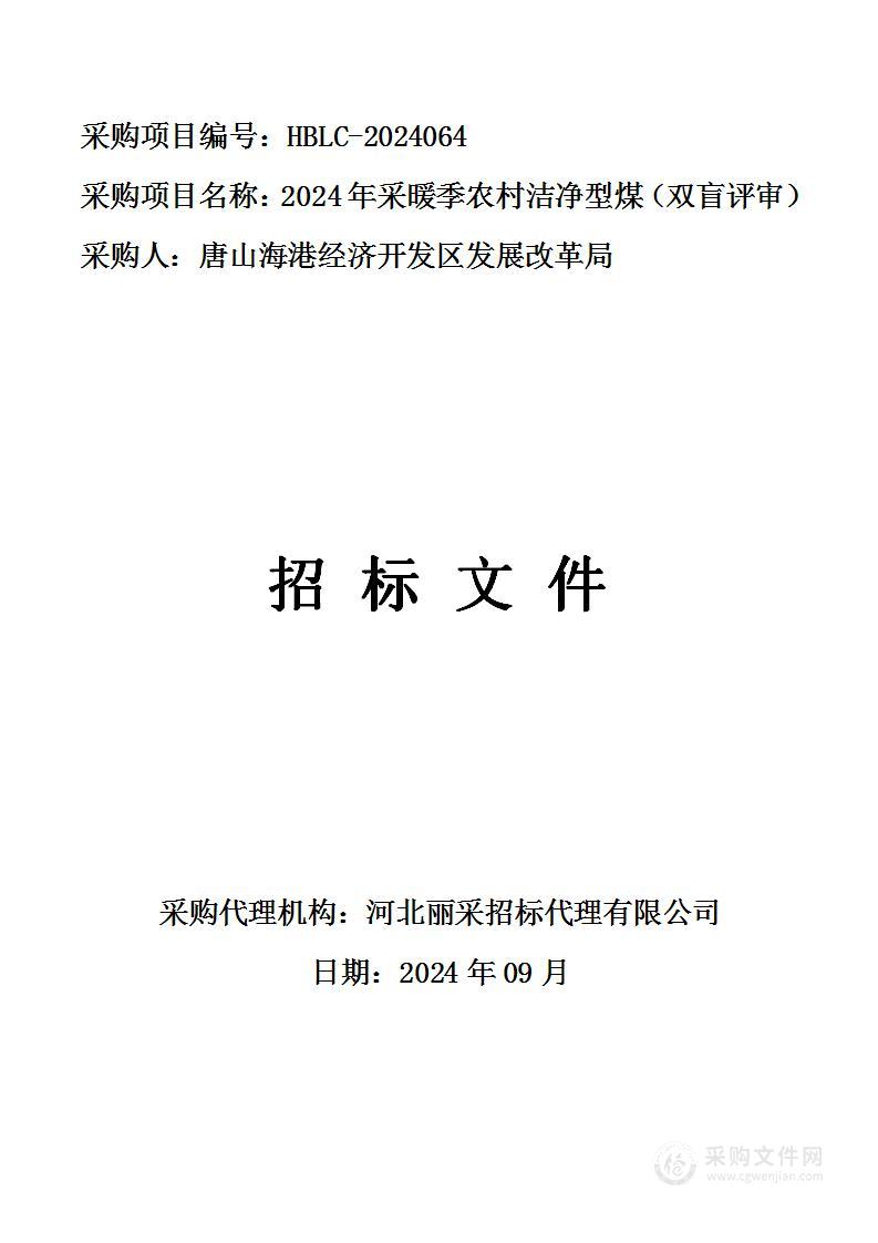 2024年采暖季农村洁净型煤（双盲评审）