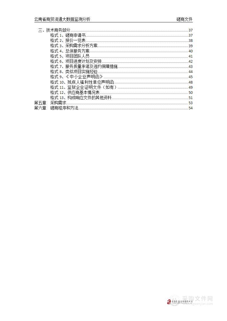 云南省商贸流通大数据监测分析