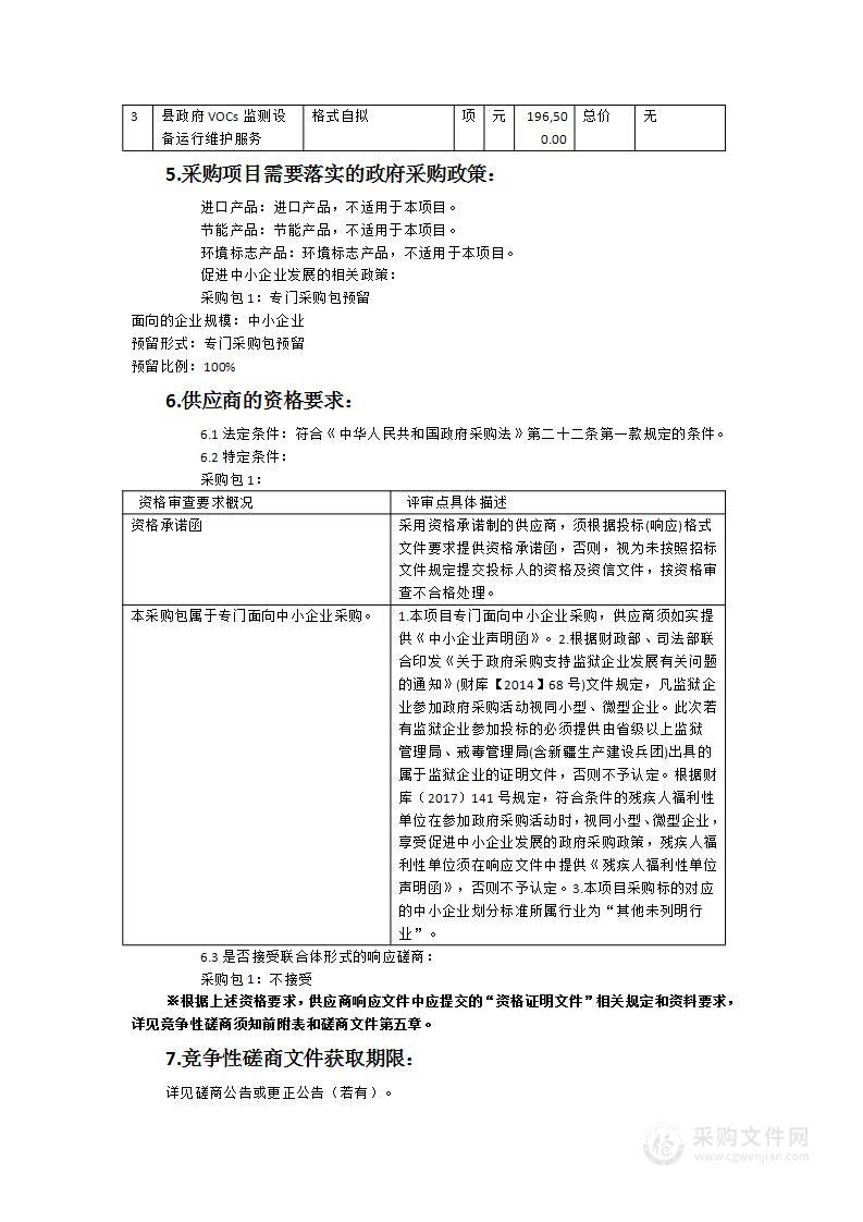 2024-2025年空气站运维服务