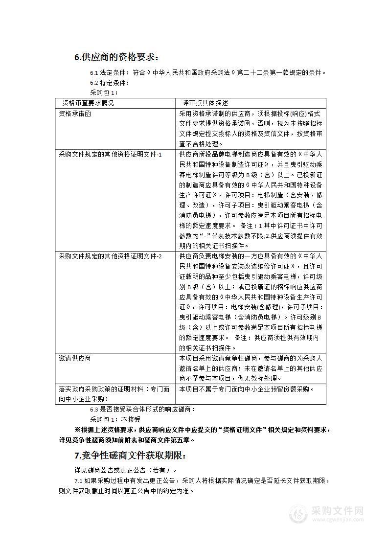 住宅区电梯更新改造项目