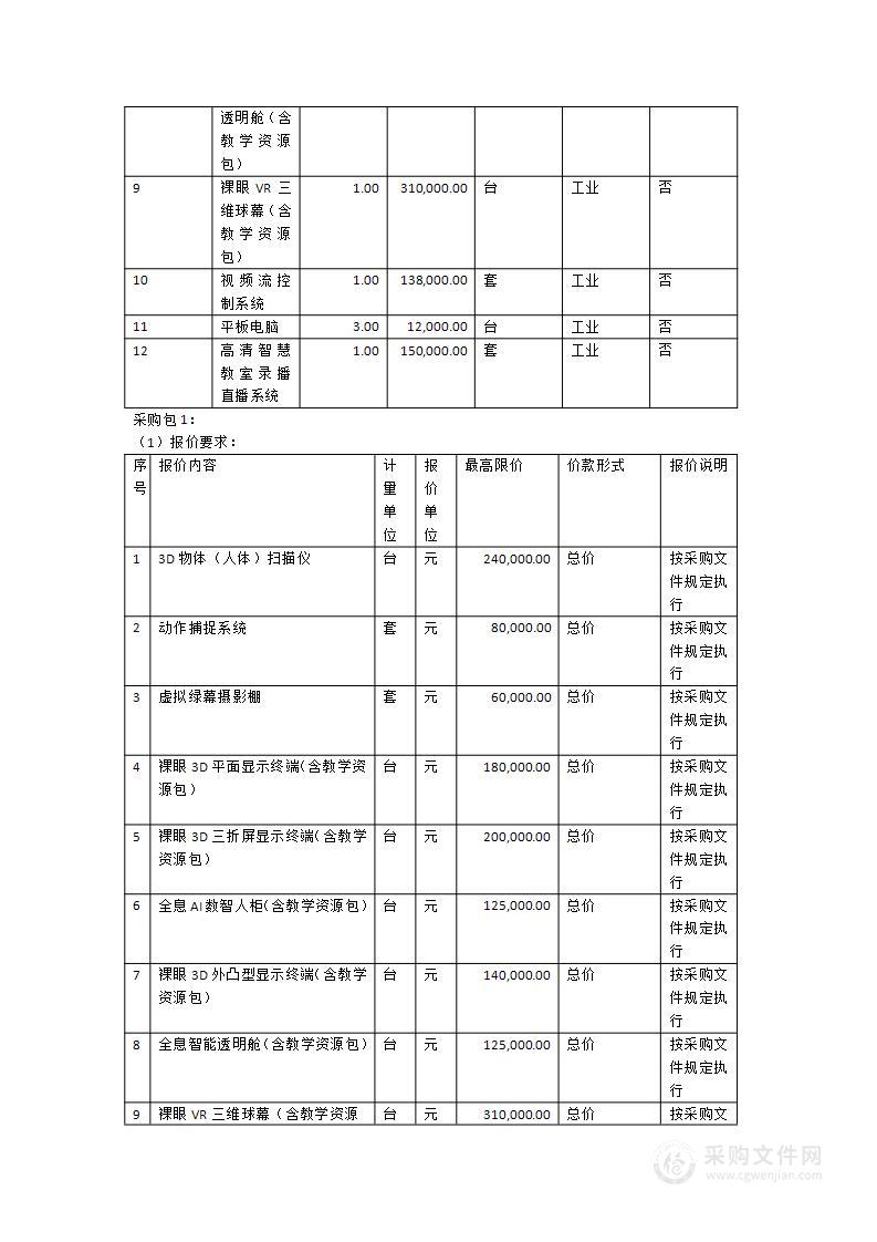 海丝文旅影视创作实训中心设备采购