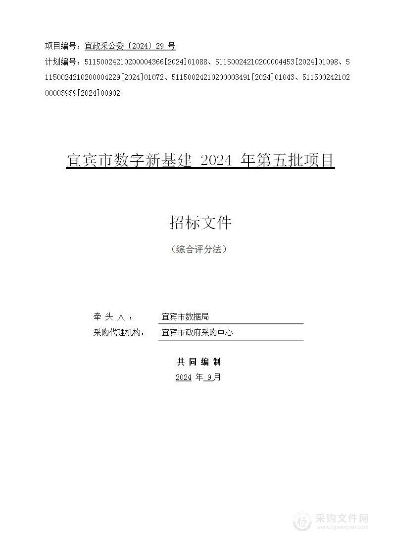 宜宾市数字新基建2024年第五批项目