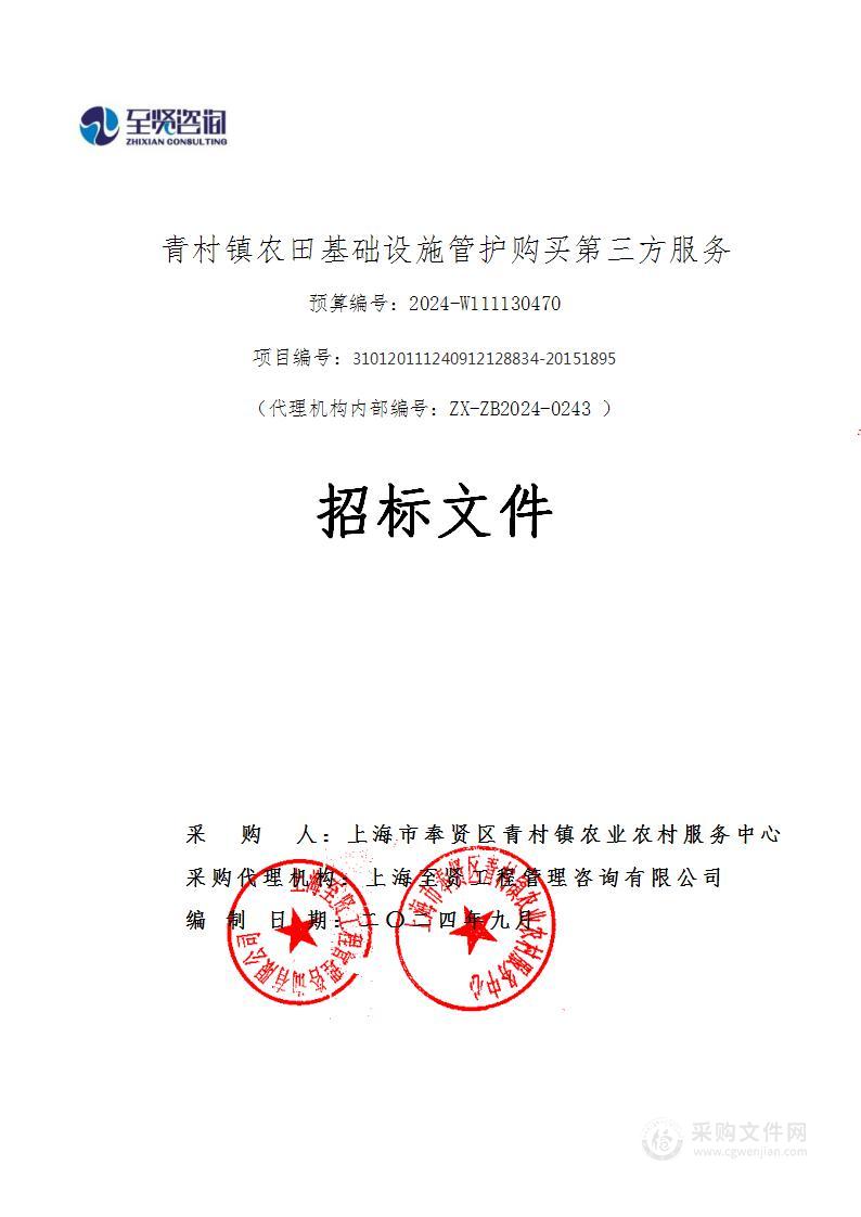 青村镇农田基础设施管护购买第三方服务