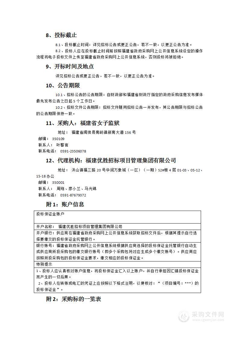 福建省女子监狱全光网络综合布线采购项目