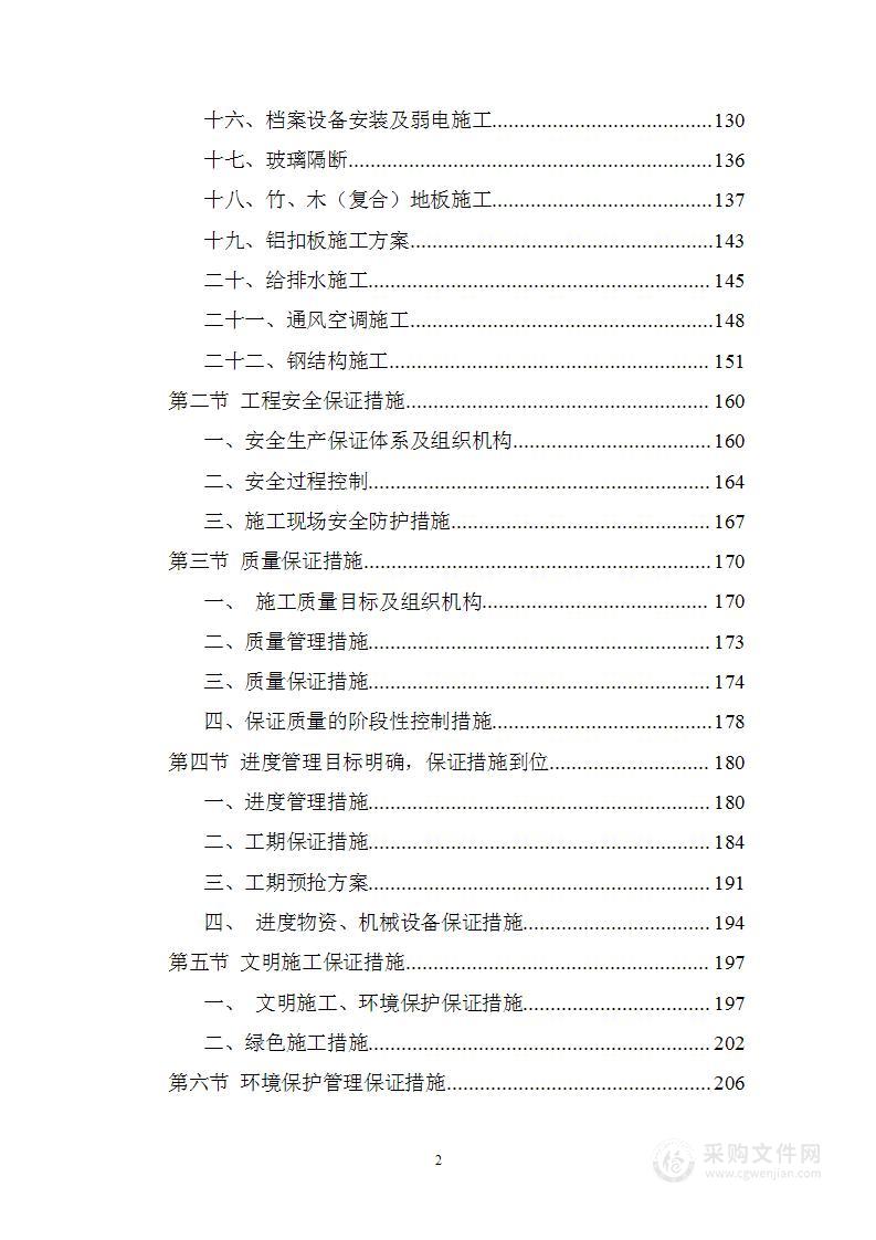 学校装饰装修工程技术标（图表）