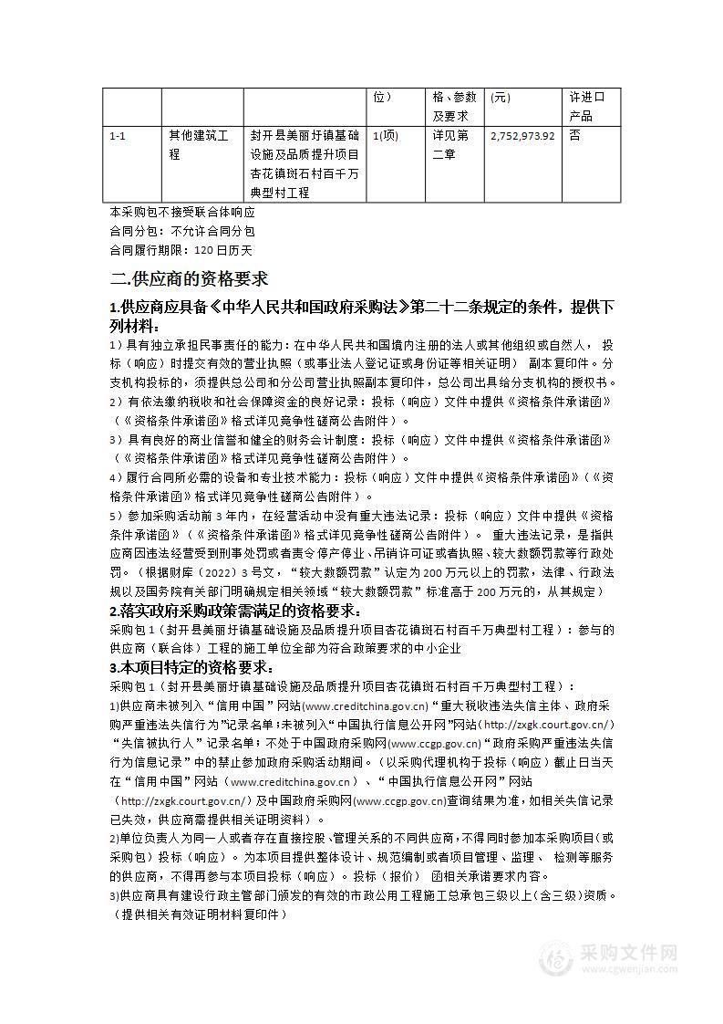 封开县美丽圩镇基础设施及品质提升项目杏花镇斑石村百千万典型村工程