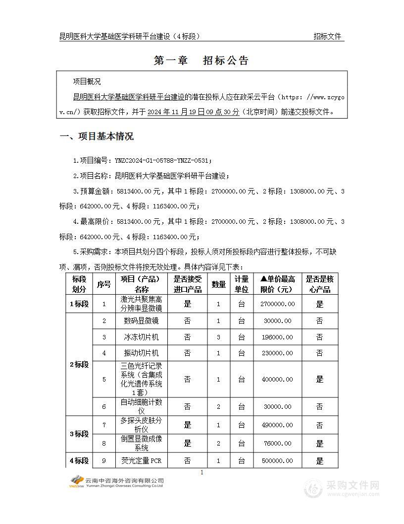 昆明医科大学基础医学科研平台建设（4标段）