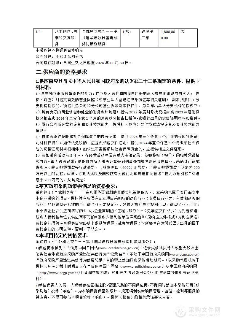 “戏剧之夜”——第八届华语戏剧盛典颁奖礼