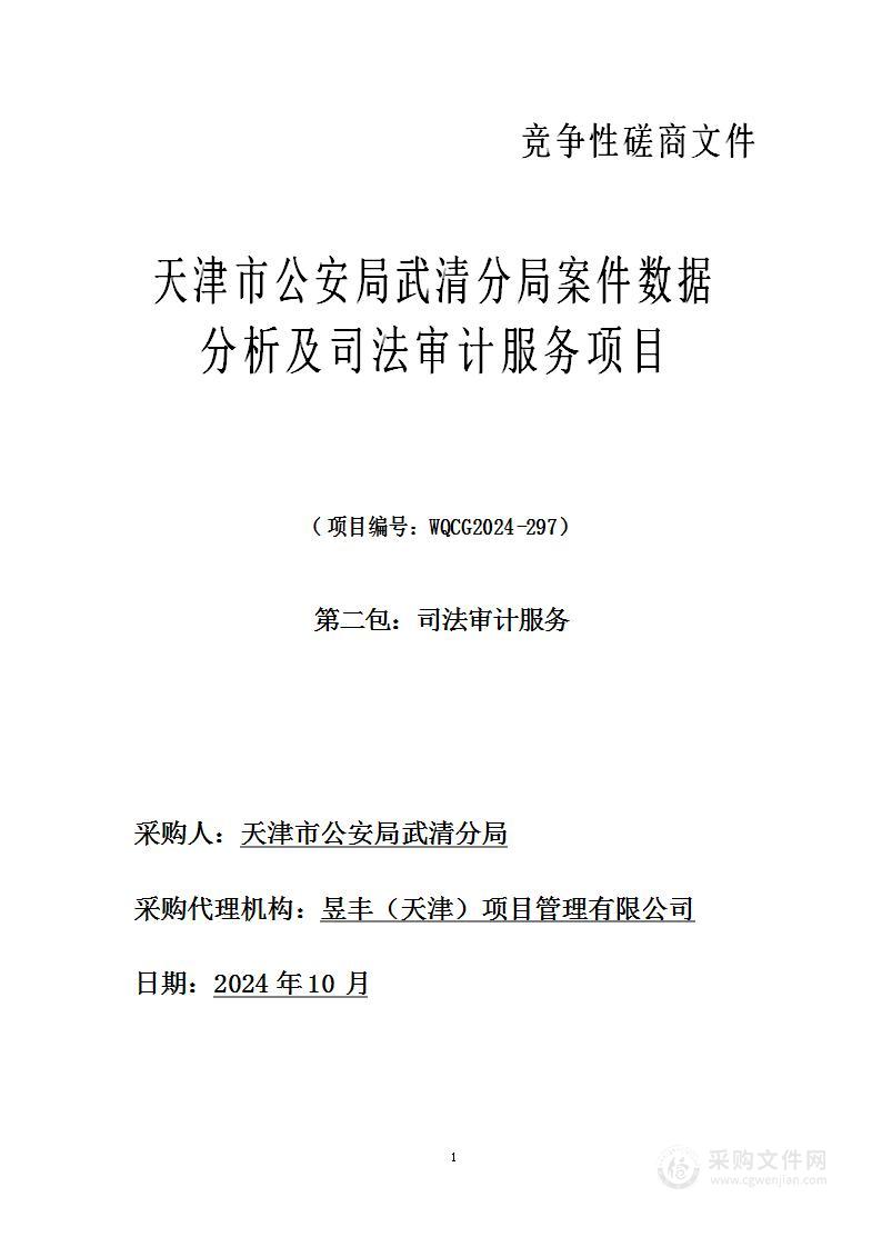 天津市公安局武清分局案件数据分析及司法审计服务项目（第二包）