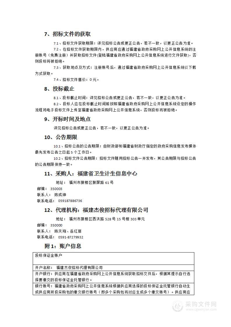 全民健康信息系统省级平台运行维护升级改造、医改效果评价与监测系统运维服务