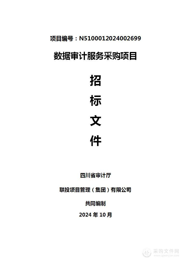 四川省审计厅数据审计服务采购项目