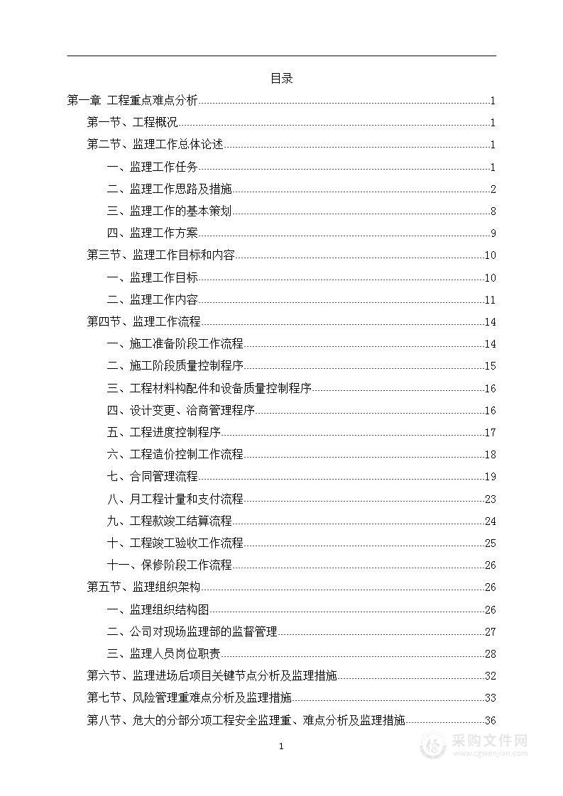 房建工程监理投标方案