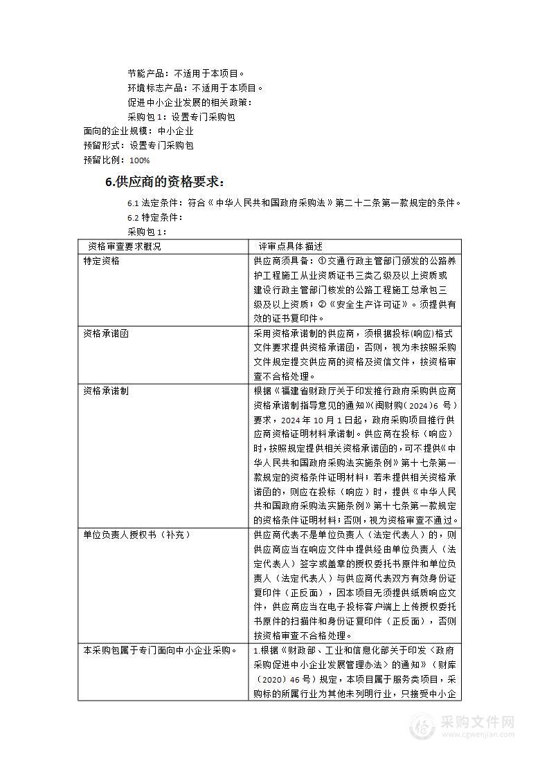 2024年福安市潭头镇公路养护服务项目