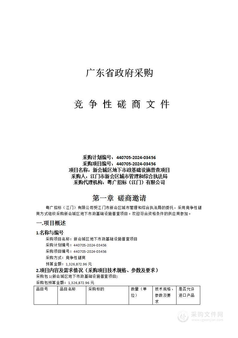 新会城区地下市政基础设施普查项目