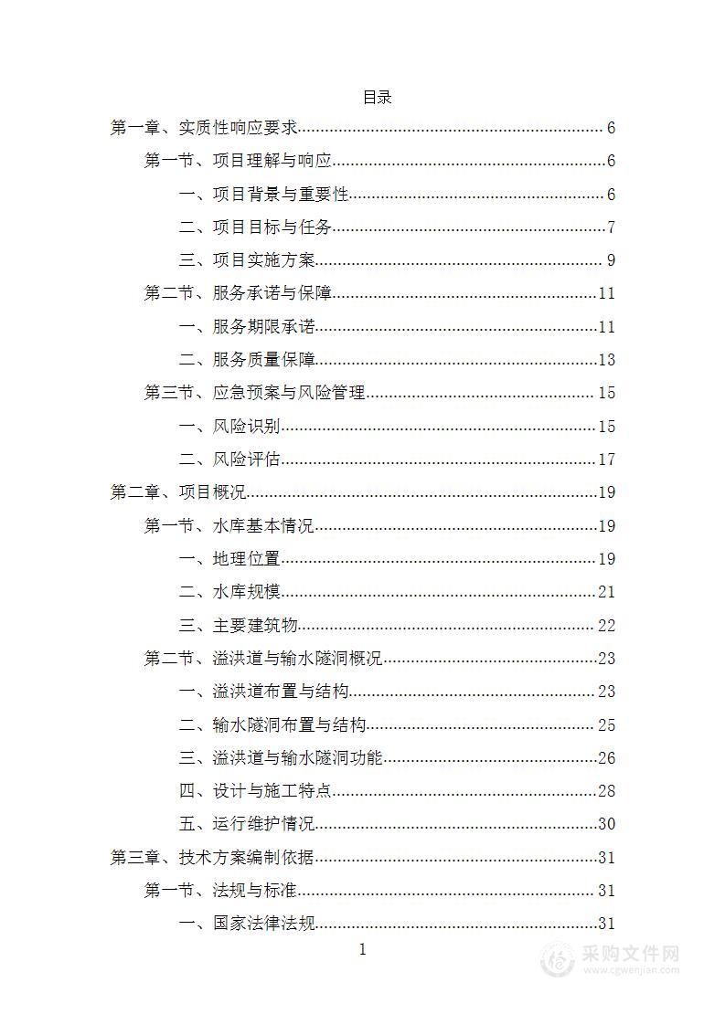 大坝安全鉴定项目投标方案