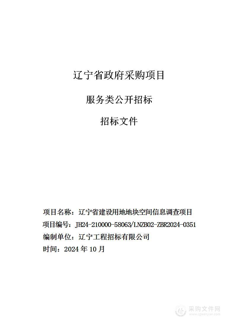 辽宁省建设用地地块空间信息调查项目