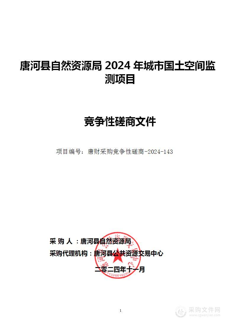 唐河县自然资源局2024年城市国土空间监测项目