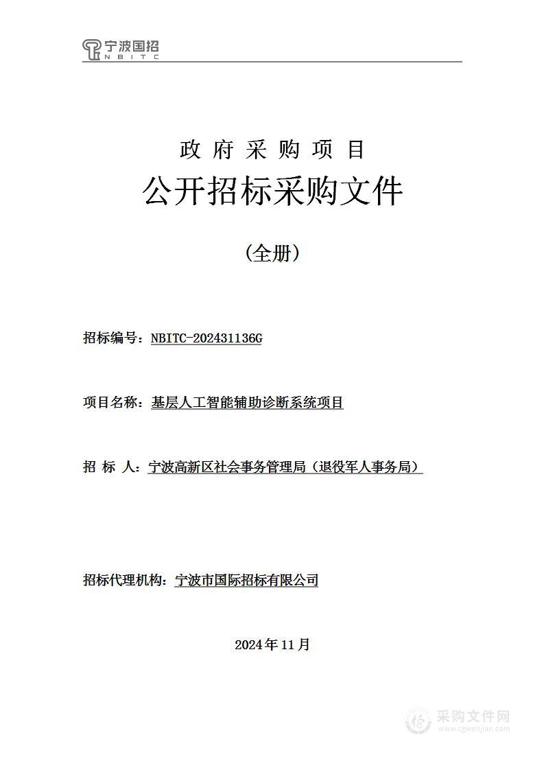 基层人工智能辅助诊断系统项目