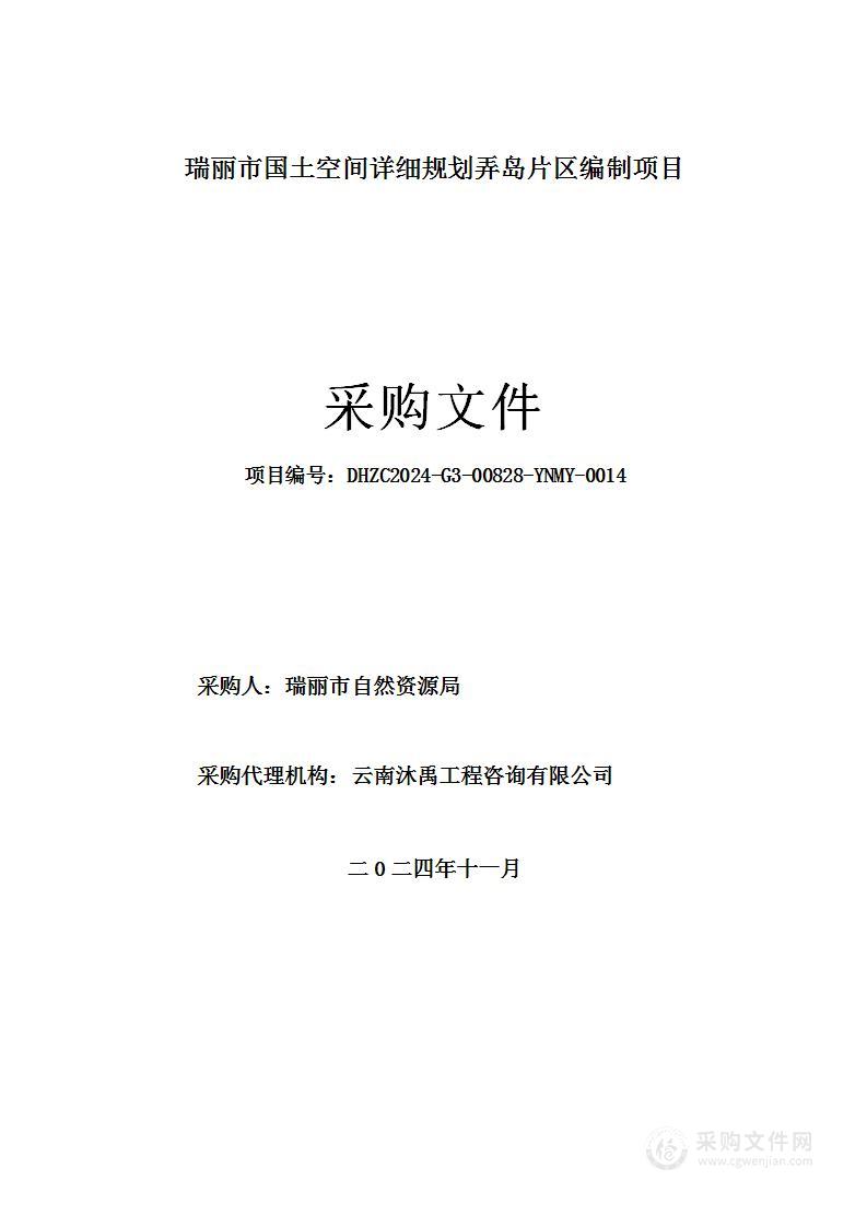 瑞丽市国土空间详细规划弄岛片区编制项目