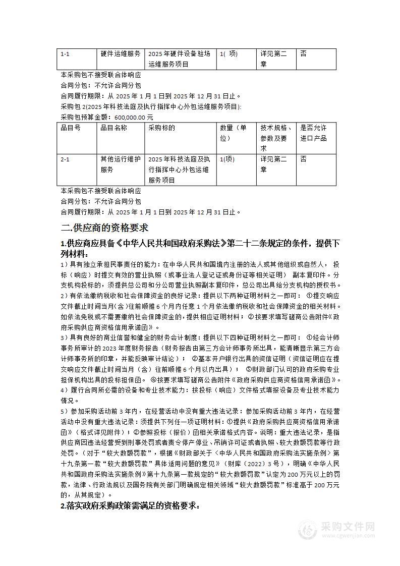 2025年信息化运维外包服务