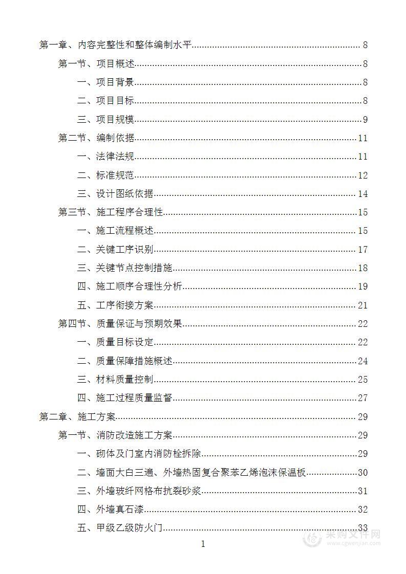 敬老院消防改造工程投标方案