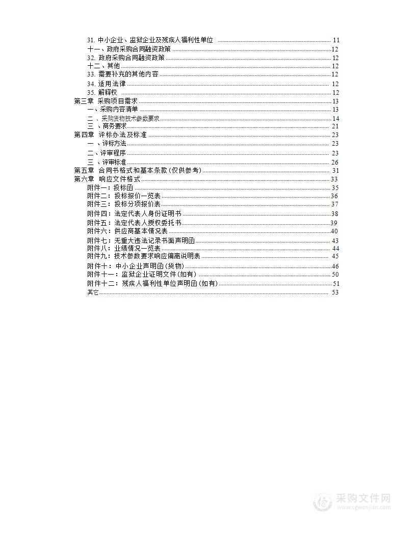 森林防火物资采购项目