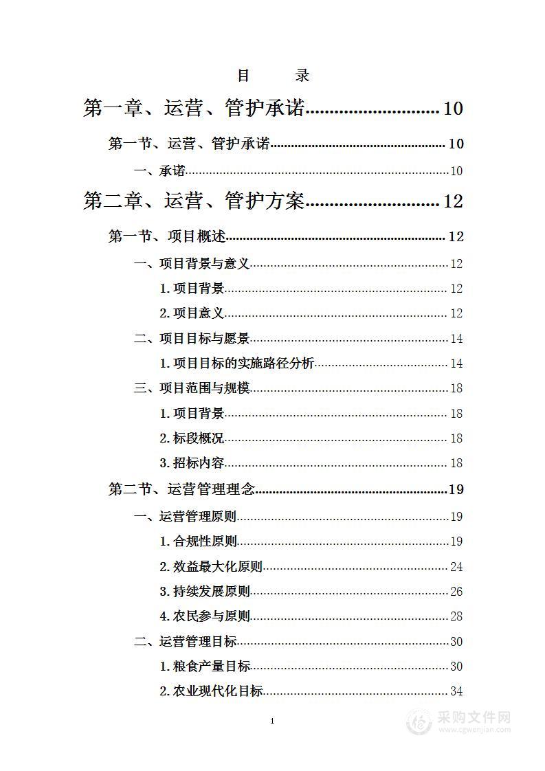 XX省XX年增发国债高标准农田建设项目（EPC+O、EPC）投标方案