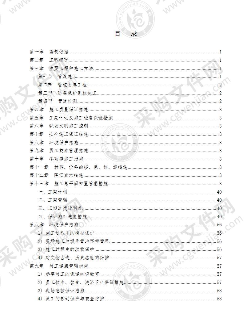 XX公司输油管线工程技术方案，70页（工整）