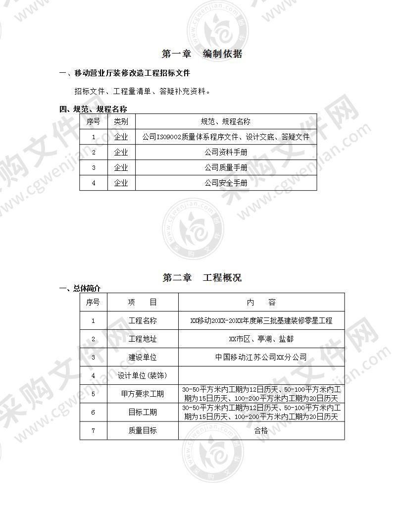 移动营业厅装修施工组织设计45页