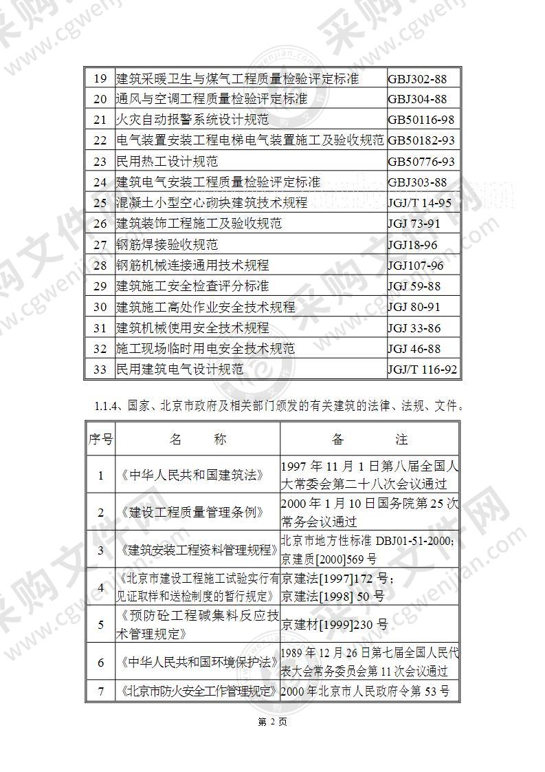 北京某住宅小区工程施工组织设计（186页）