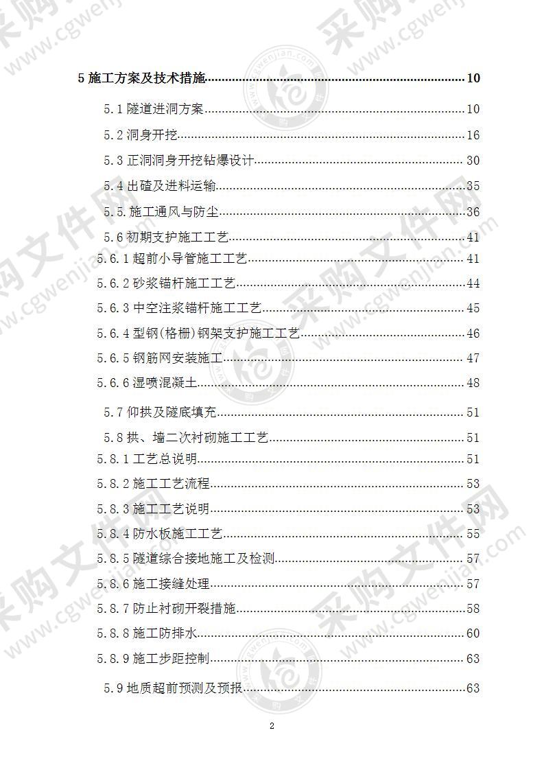 隧道实施性施工组织设计110页