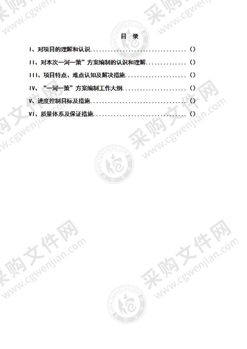 一河一策技术方案70页