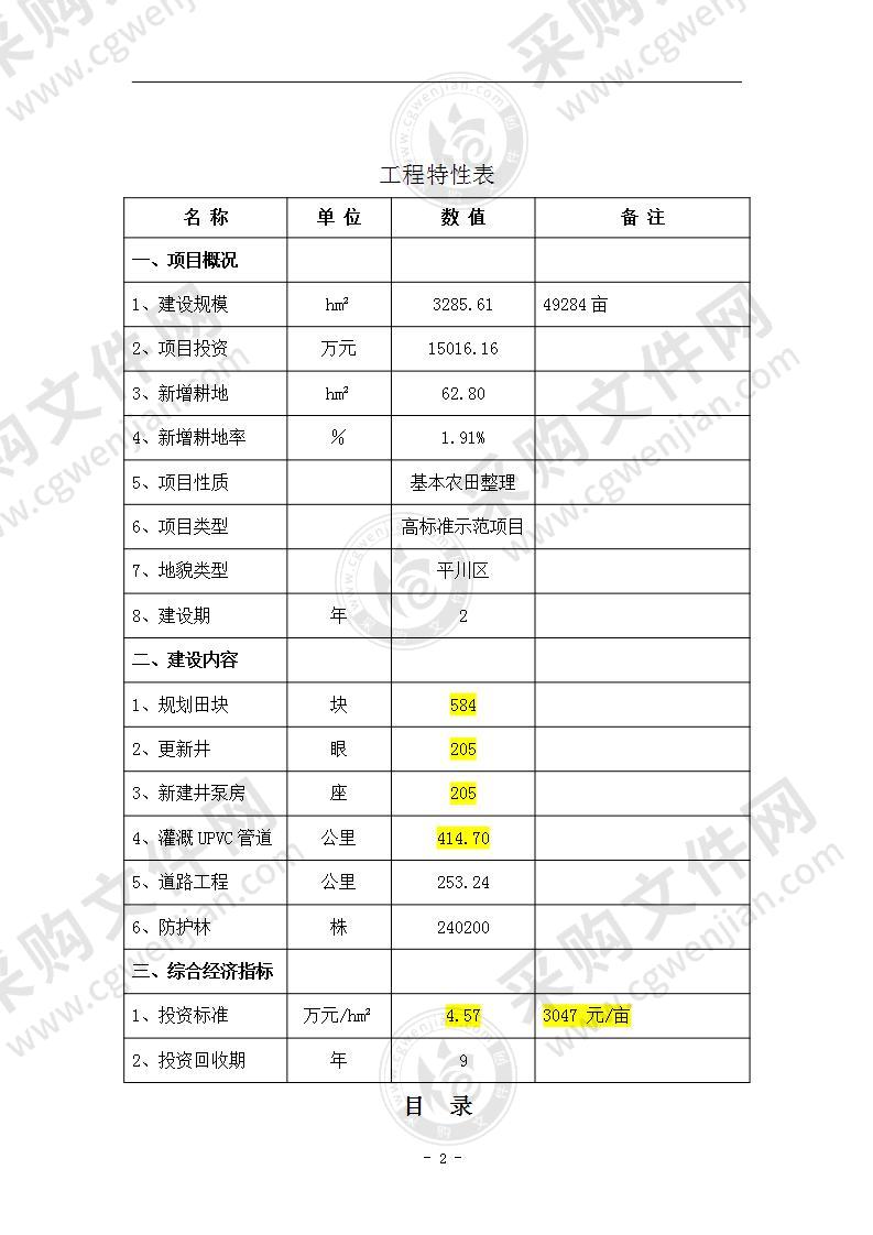 【推荐】山西-高标准基本农田示范项目设计报告，120页