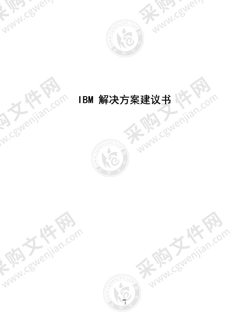 IBM 解决方案建议书 110页