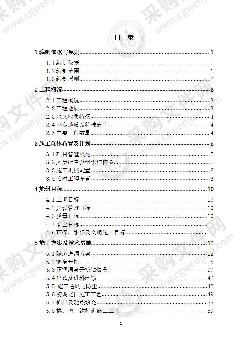 铁路隧道实施性施工组织设计 116页