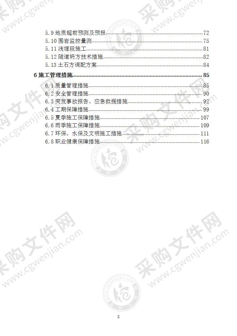 铁路隧道实施性施工组织设计 116页