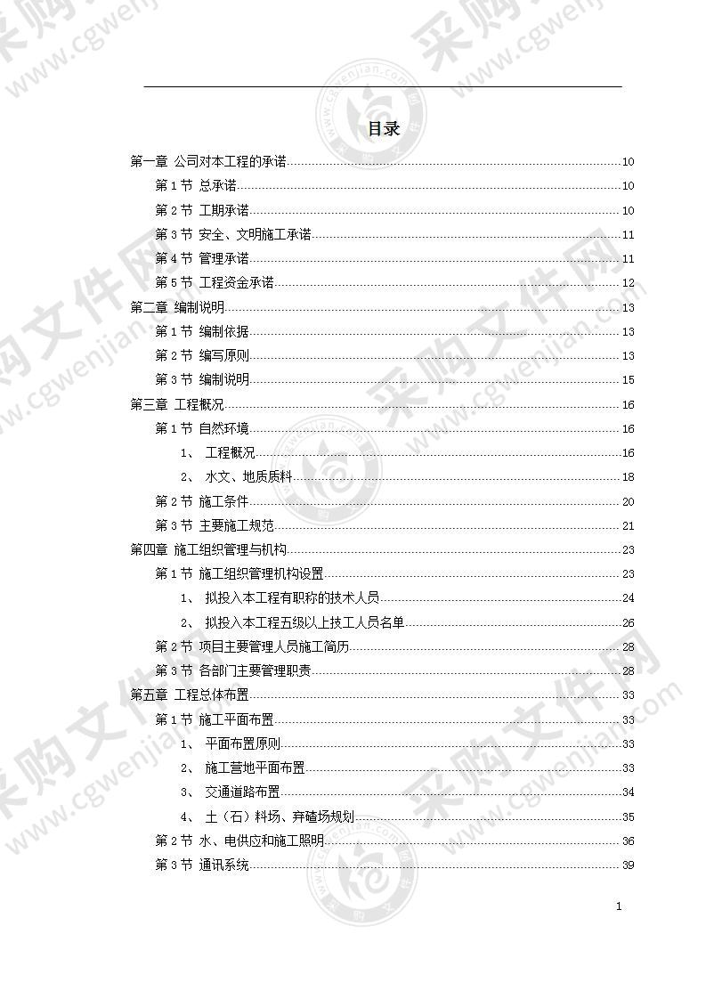 某市某河防洪治河工程