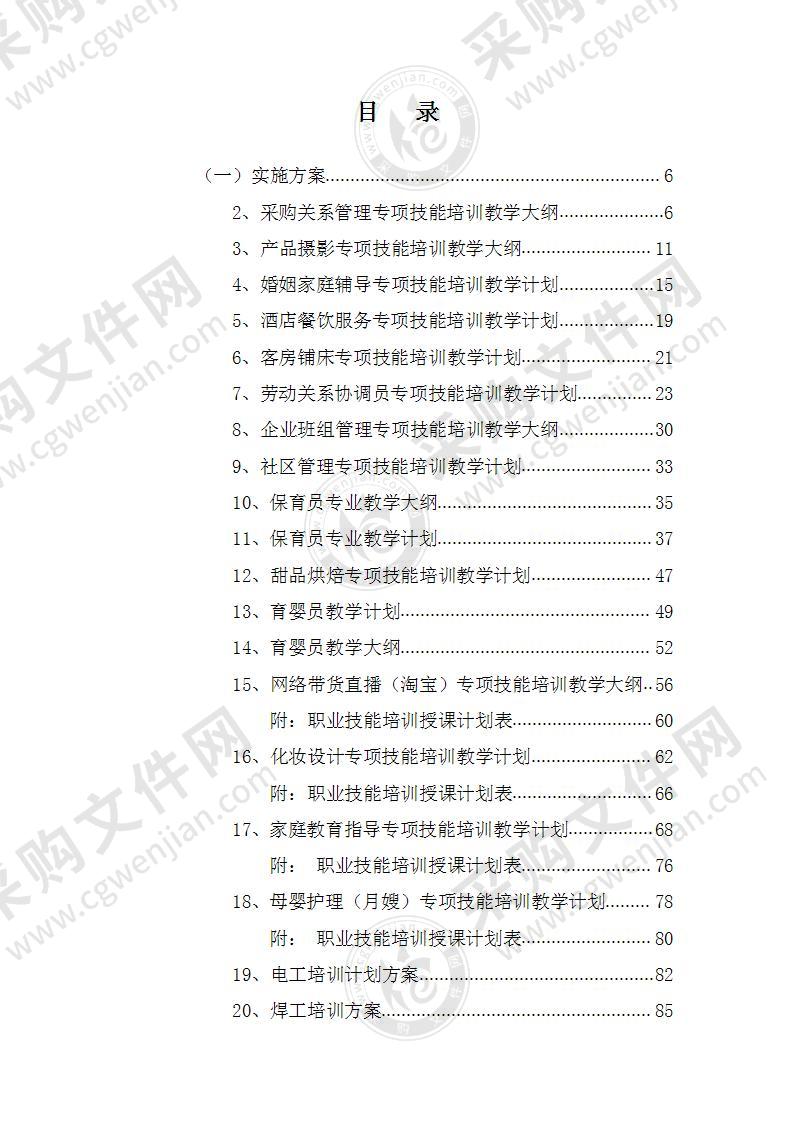 2022劳务职业技能培训方案