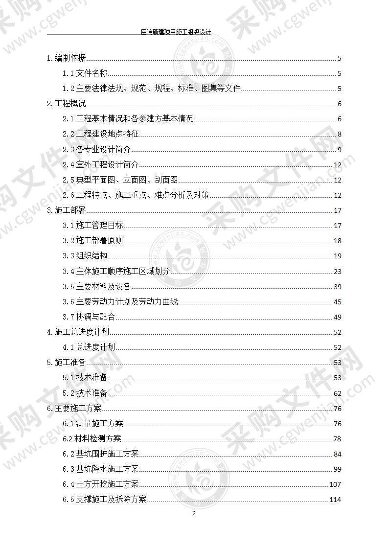 医院新建项目施工组织设计方案