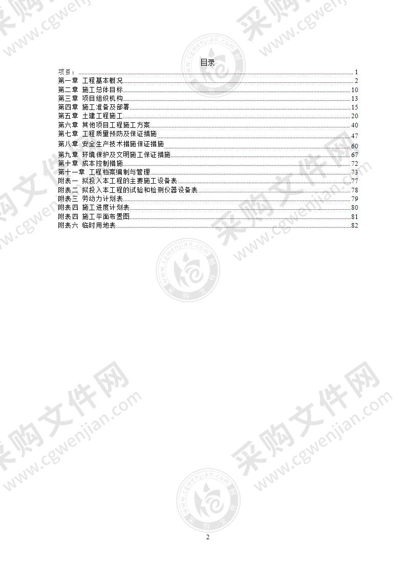 水利水库建设工程施组设计