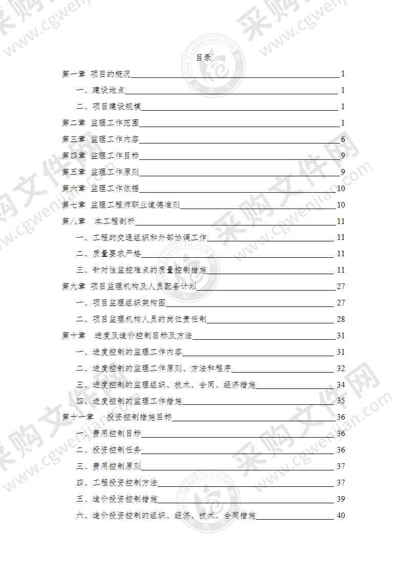 大型管网建设工程监理细则技术标