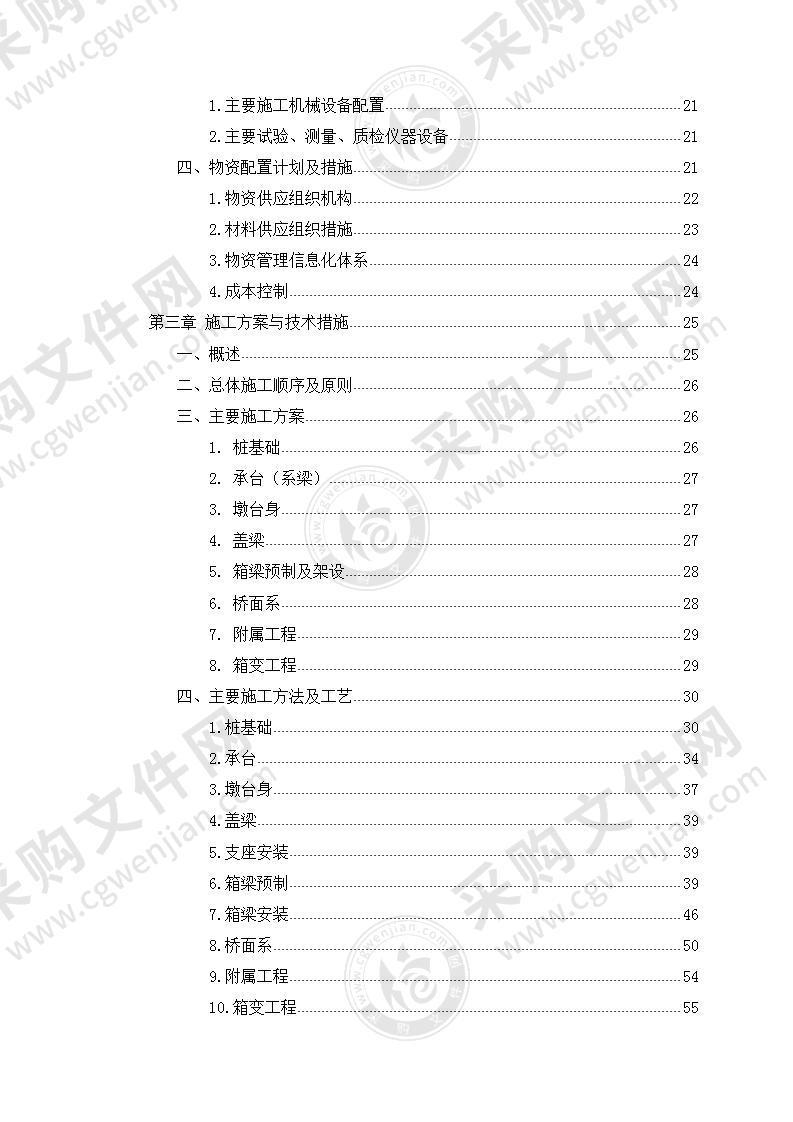 某市环路桥梁工程施工组织设计