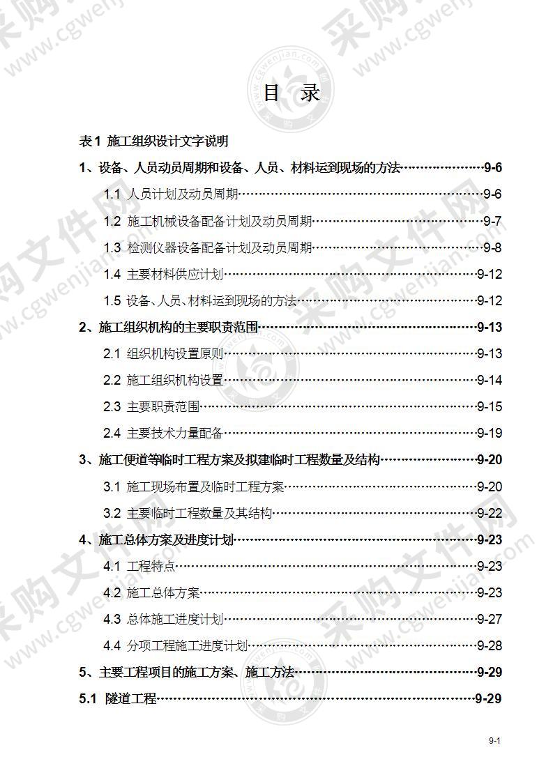 某高速公路投标施工组织设计方案