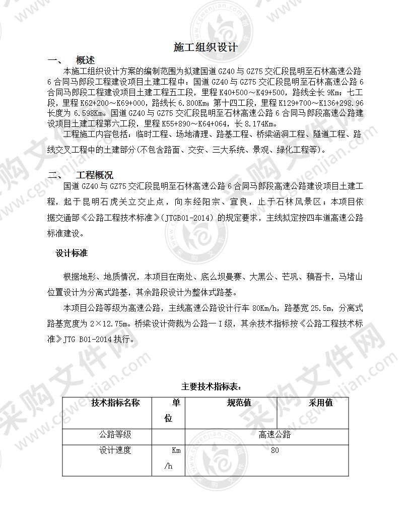 高速公路建设项目土建工程